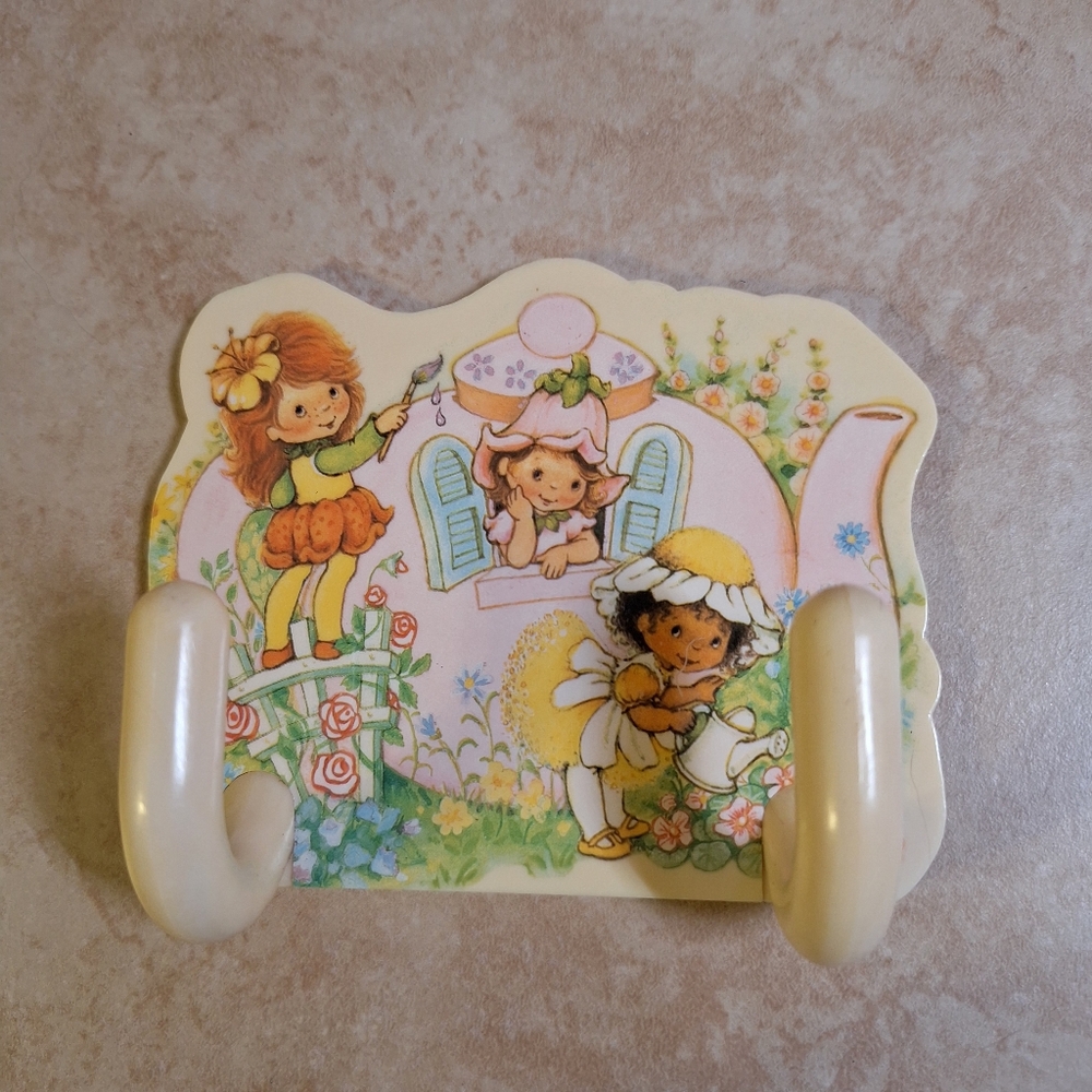 Vintage 1984 Avon Little Blossom & Friends Double Wall Hook Hanger Decor 5"x4"